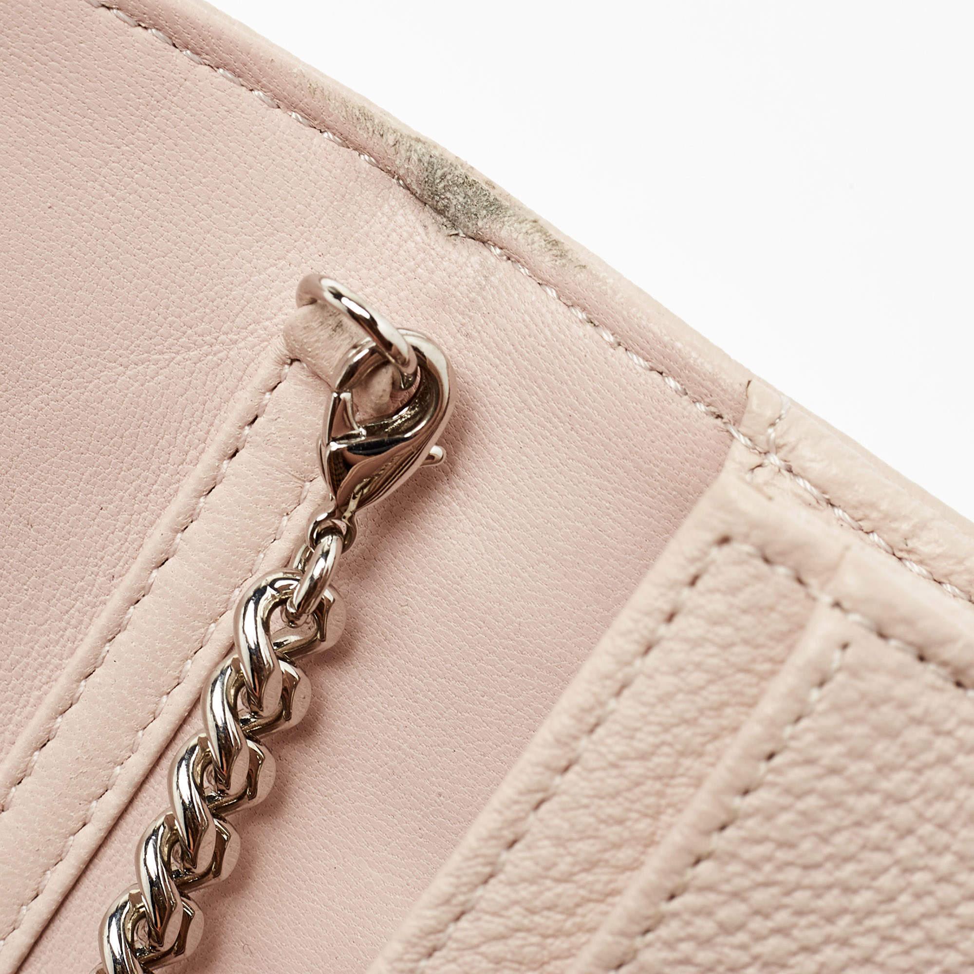 Dior Beige Leather Diorama Wallet on Chain For Sale at 1stDibs