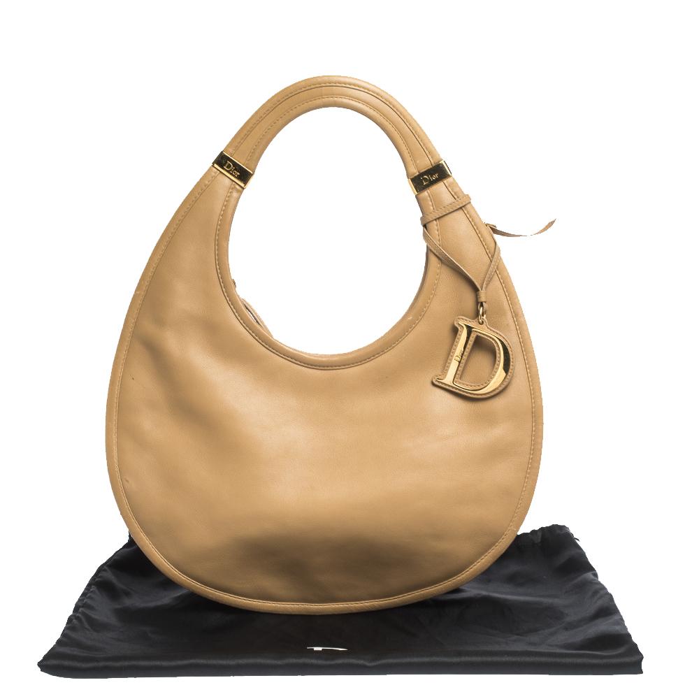 Dior Beige Leather Diorita Hobo 10