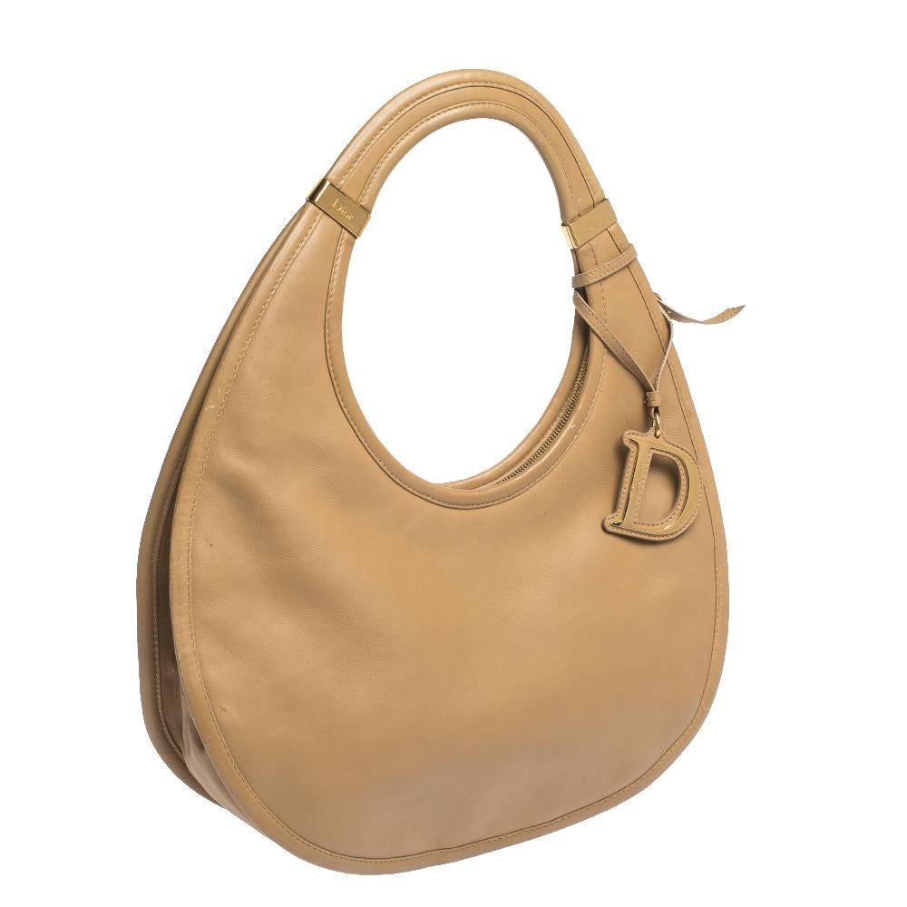 Women's Dior Beige Leather Diorita Hobo