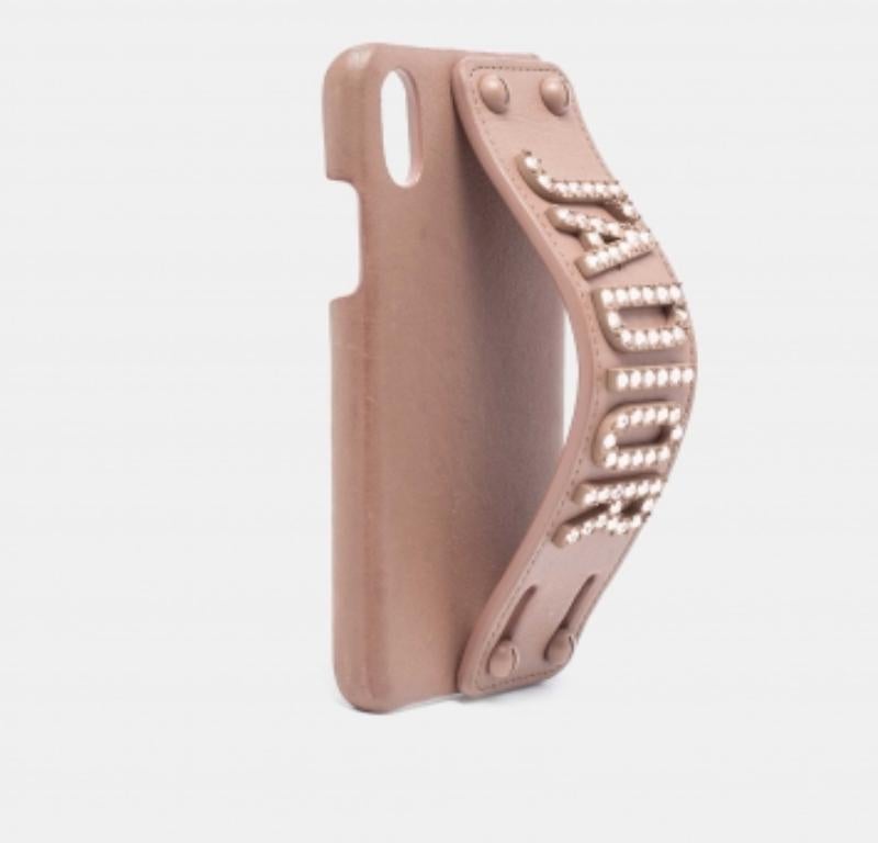 Dior Beige Leather J'Adior iPhone X/XS Cover In Good Condition For Sale In Dubai, Al Qouz 2