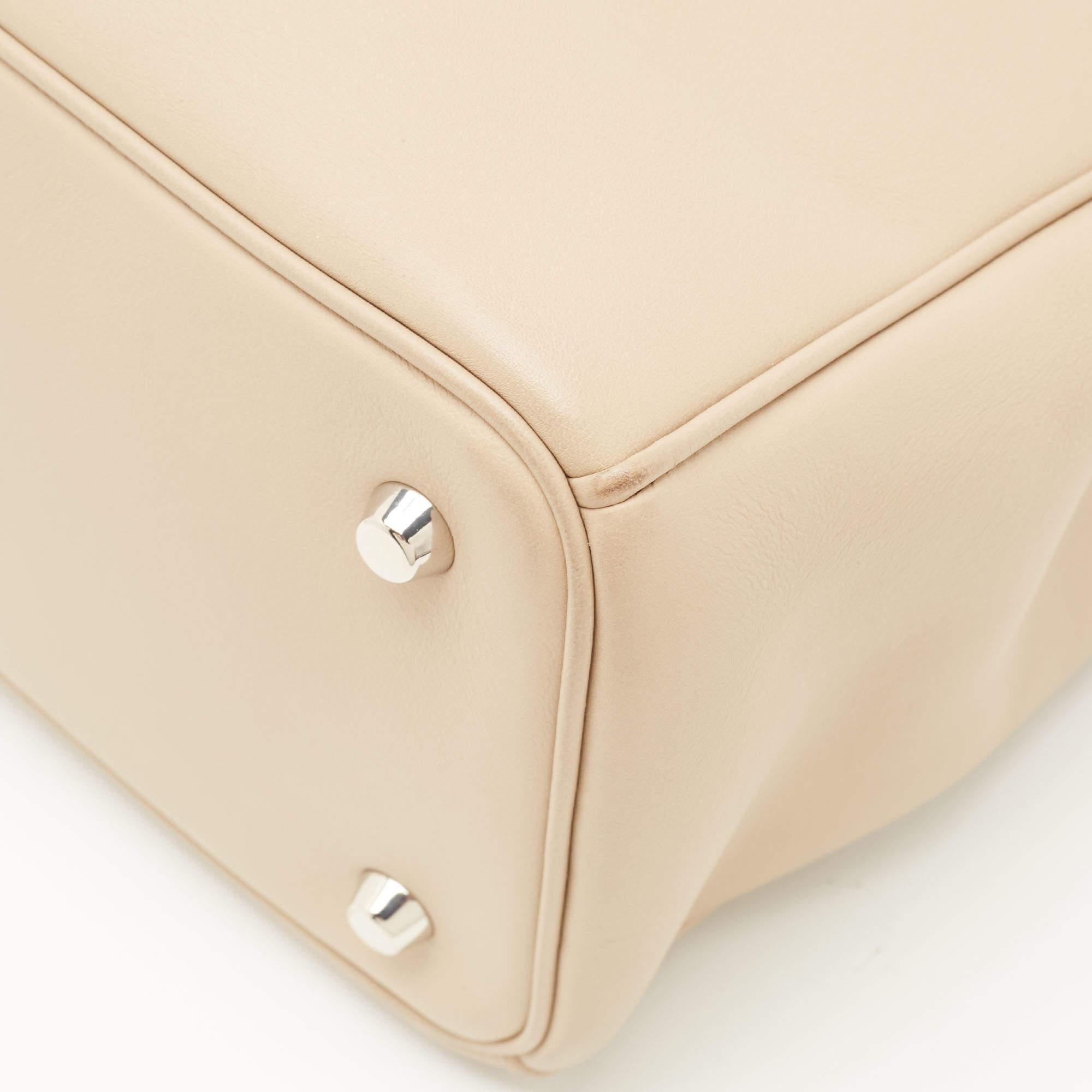 Dior Beige Leather Large Diorissimo Shopper Tote 11