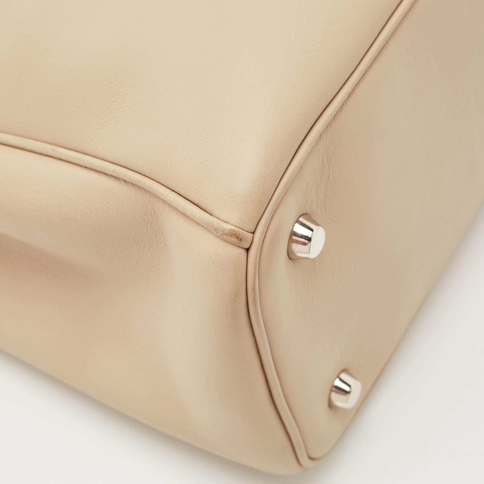 Dior Beige Leather Large Diorissimo Shopper Tote 14