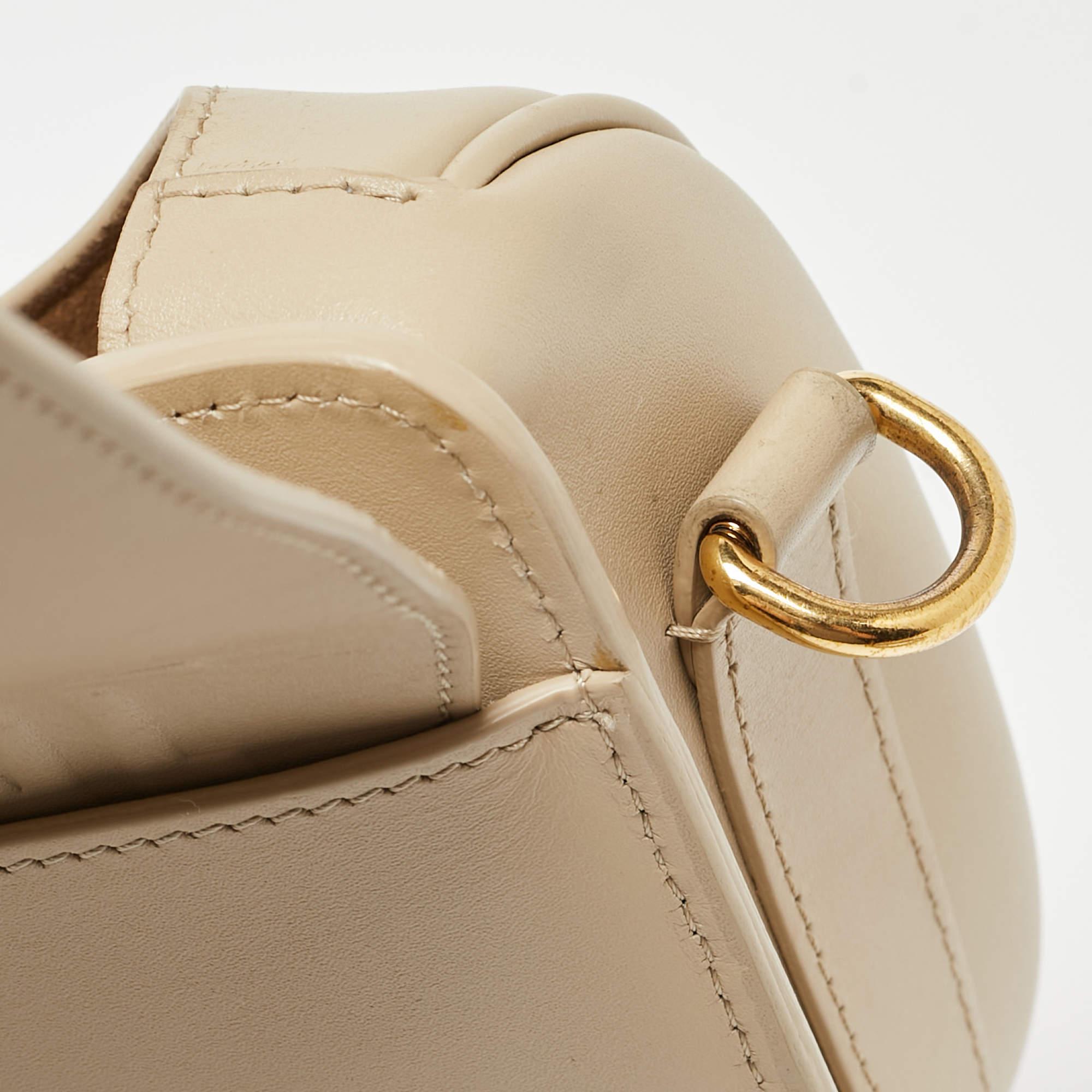 Dior Beige Leather Medium Bobby Shoulder Bag For Sale 7