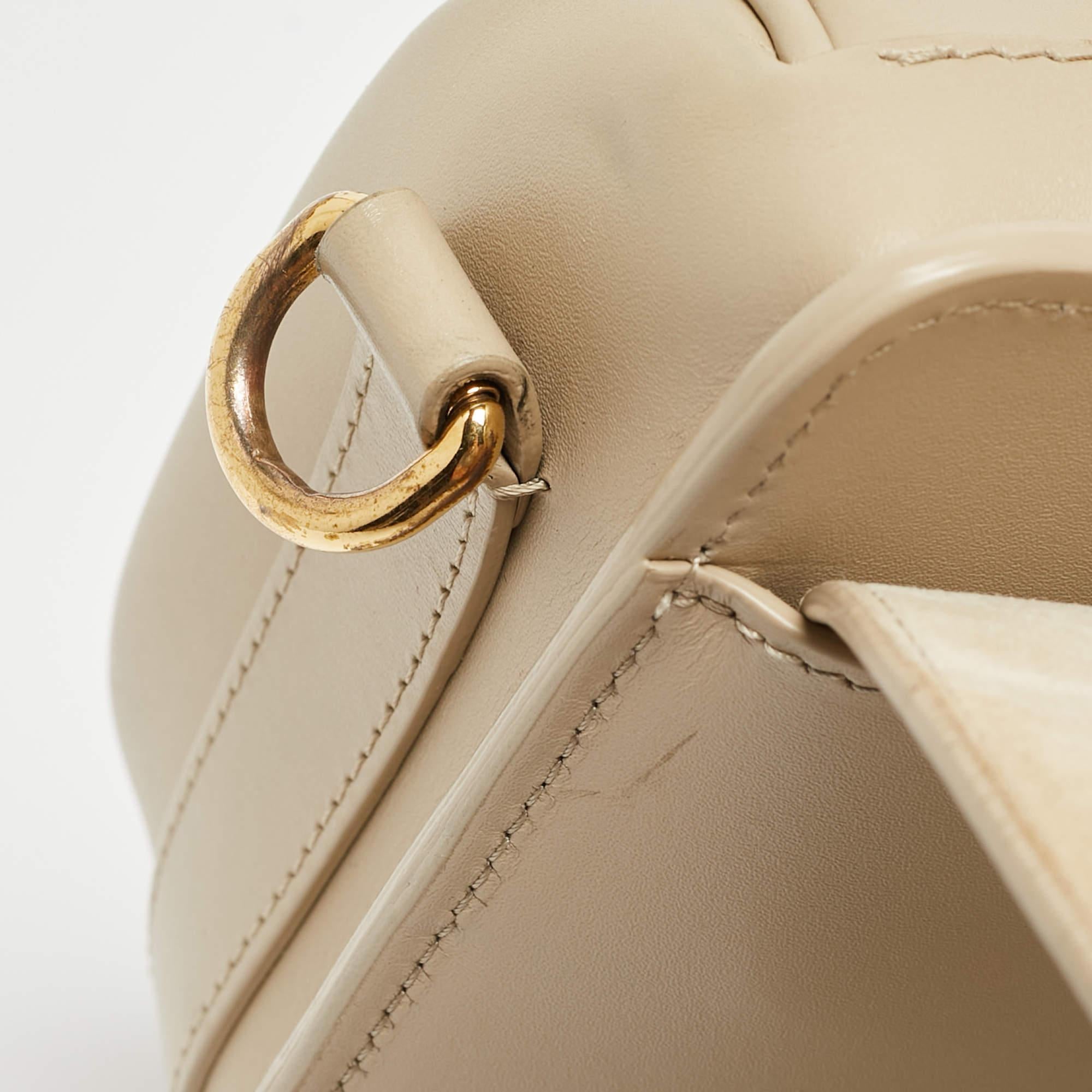 Dior Beige Leather Medium Bobby Shoulder Bag For Sale 8