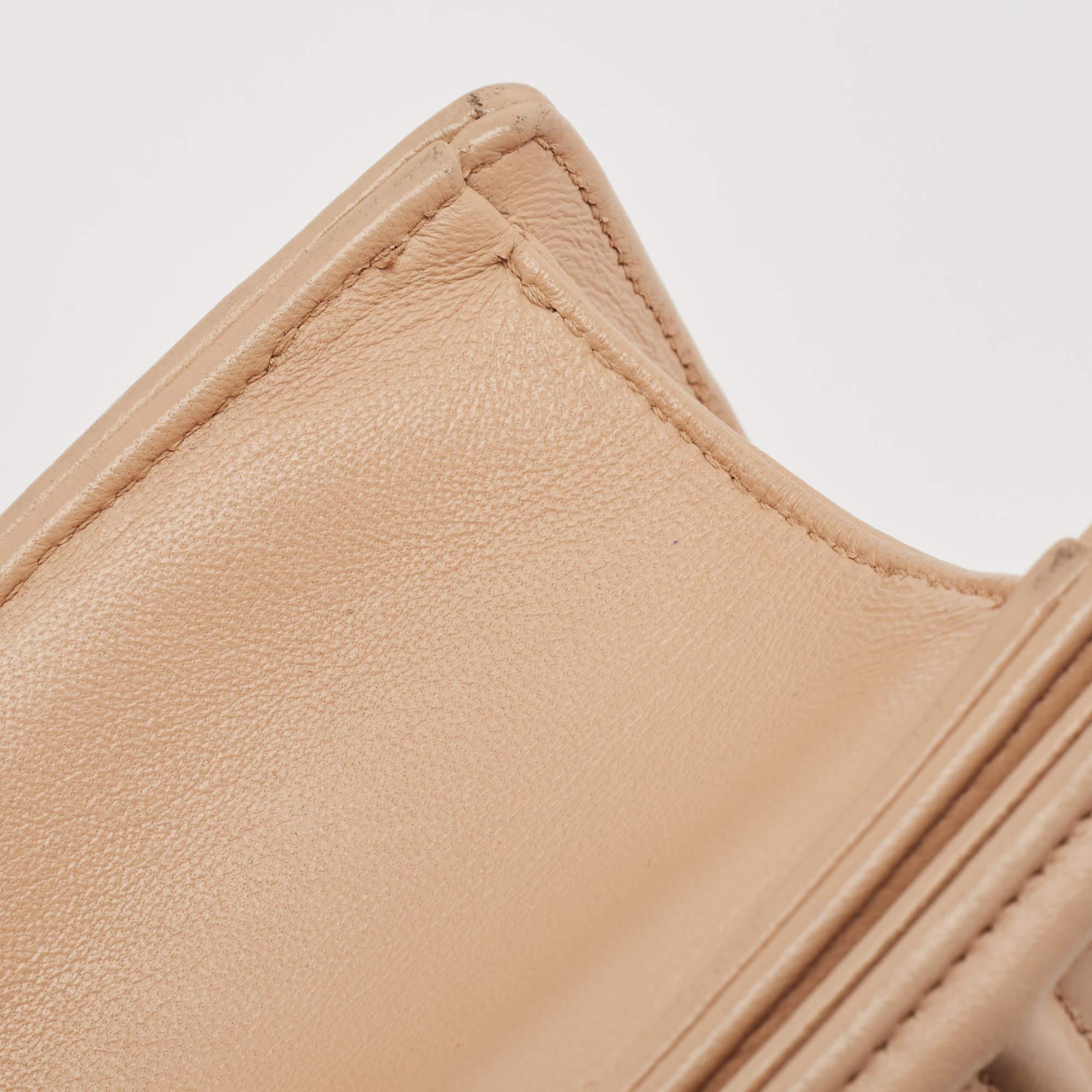 Dior Beige Leather Medium Diorama Flap Shoulder Bag For Sale 7