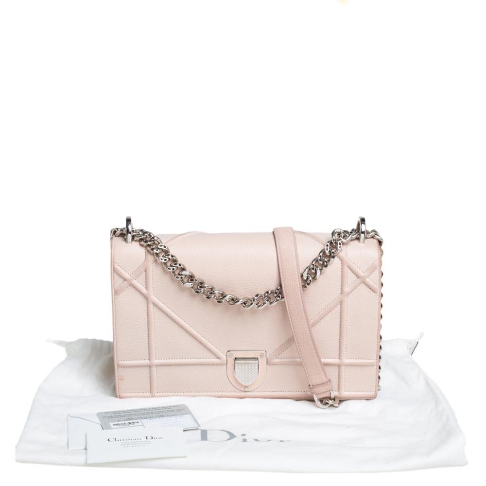 Dior Beige Leather Medium Diorama Flap Shoulder Bag 5