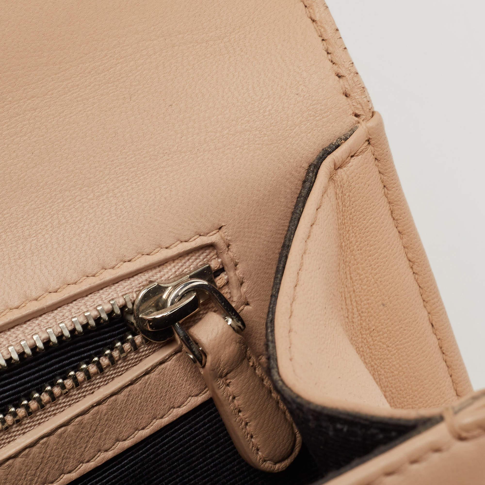 Dior Beige Leather Medium Diorama Flap Shoulder Bag For Sale 4