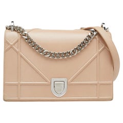 Dior Beige Leather Medium Diorama Shoulder Bag