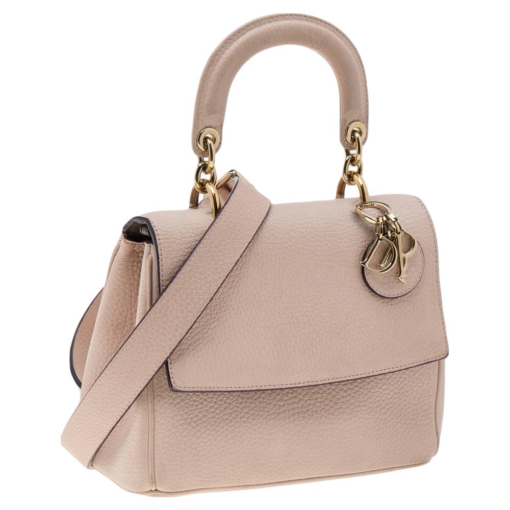 Women's Dior Beige Leather Mini Be Dior Flap Bag