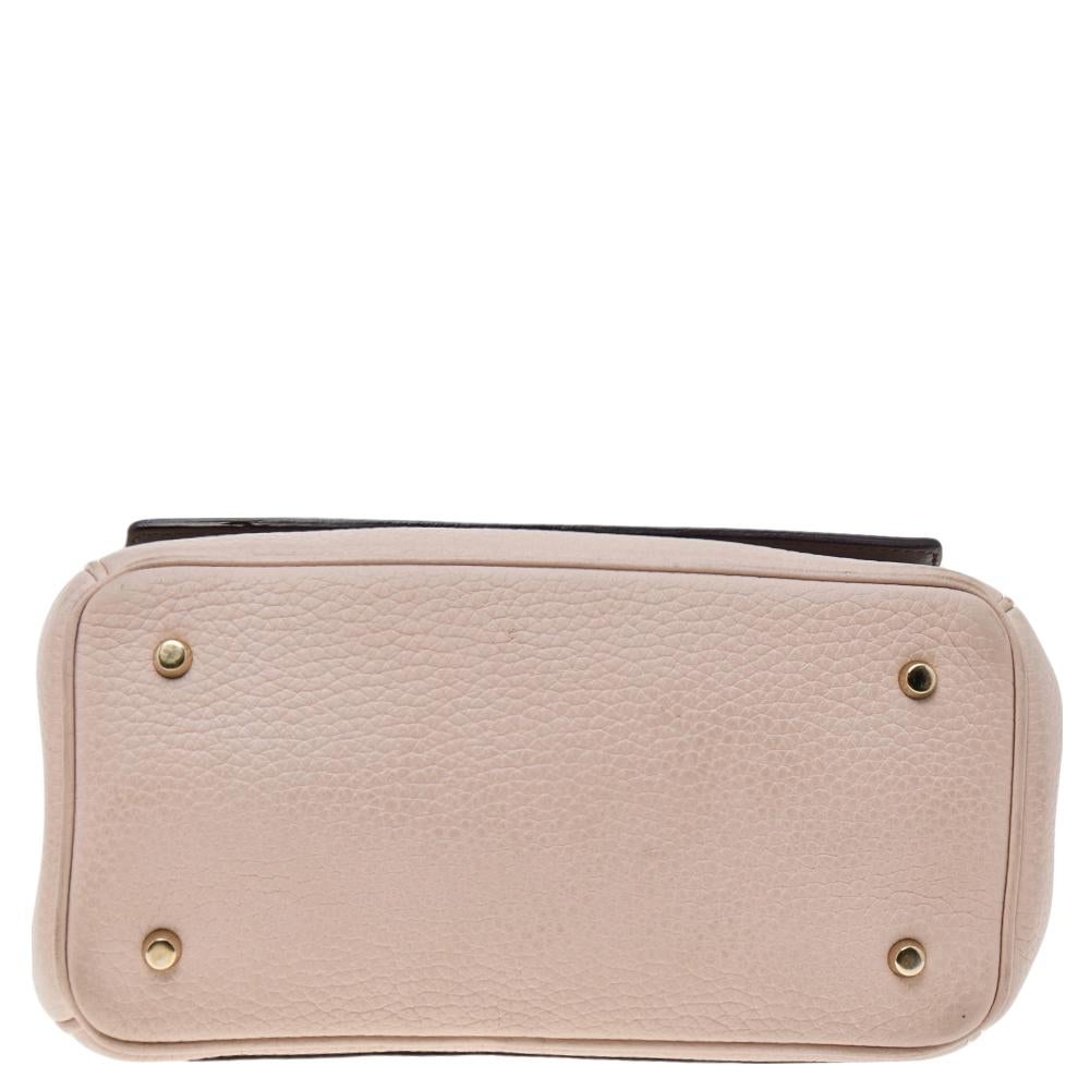 Dior Beige Leather Mini Be Dior Flap Bag 1