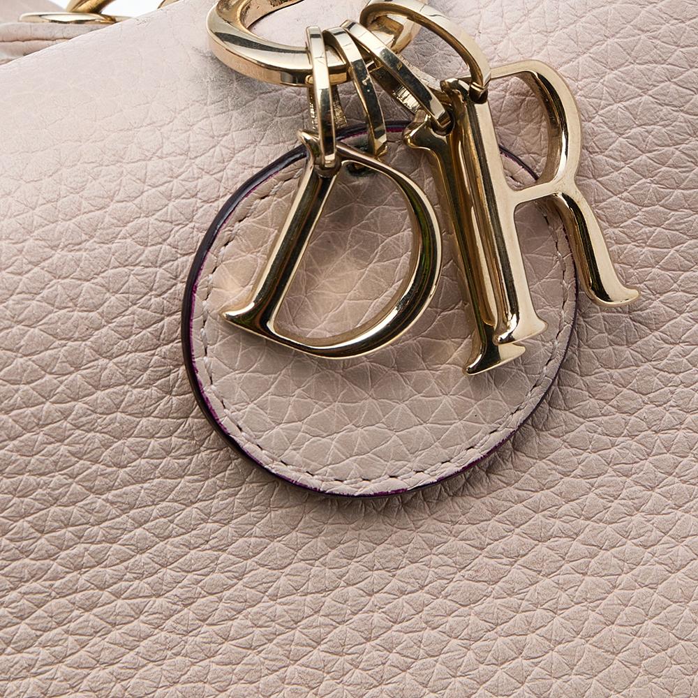 Dior Beige Leather Mini Be Dior Flap Bag 2