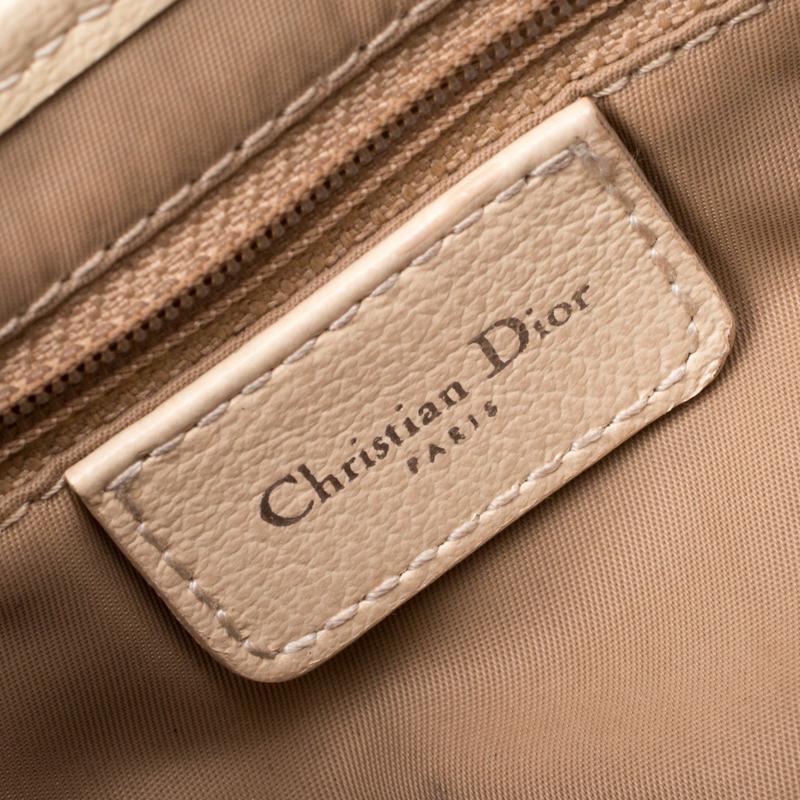 Dior Beige Monogram Canvas Romantique Saddle Bag 2