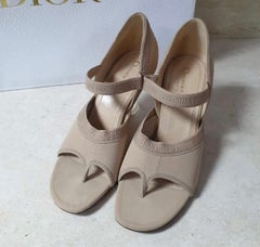 Dior Beige Neoprene Etoile Sandals