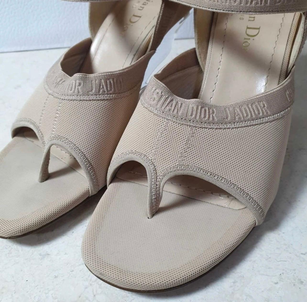 christian dior beige sandals