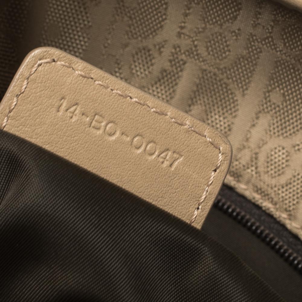 Dior Beige schräge Segeltuch- und Leder Tote mit mehreren Taschen 3