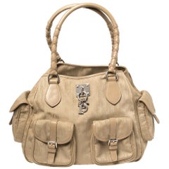 Dior Beige Oblique Canvas and Leather Multi Pocket Tote