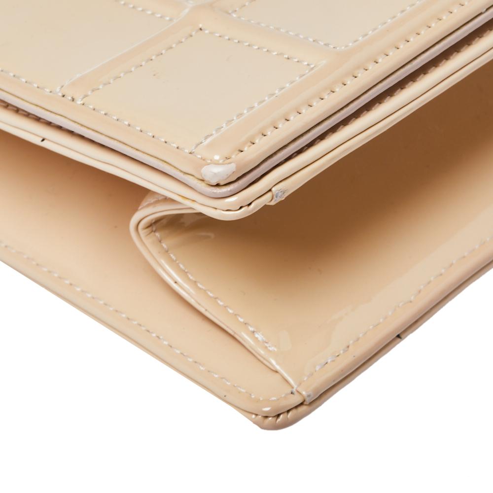 Dior Beige Patent Leather Medium Diorama Shoulder Bag 8