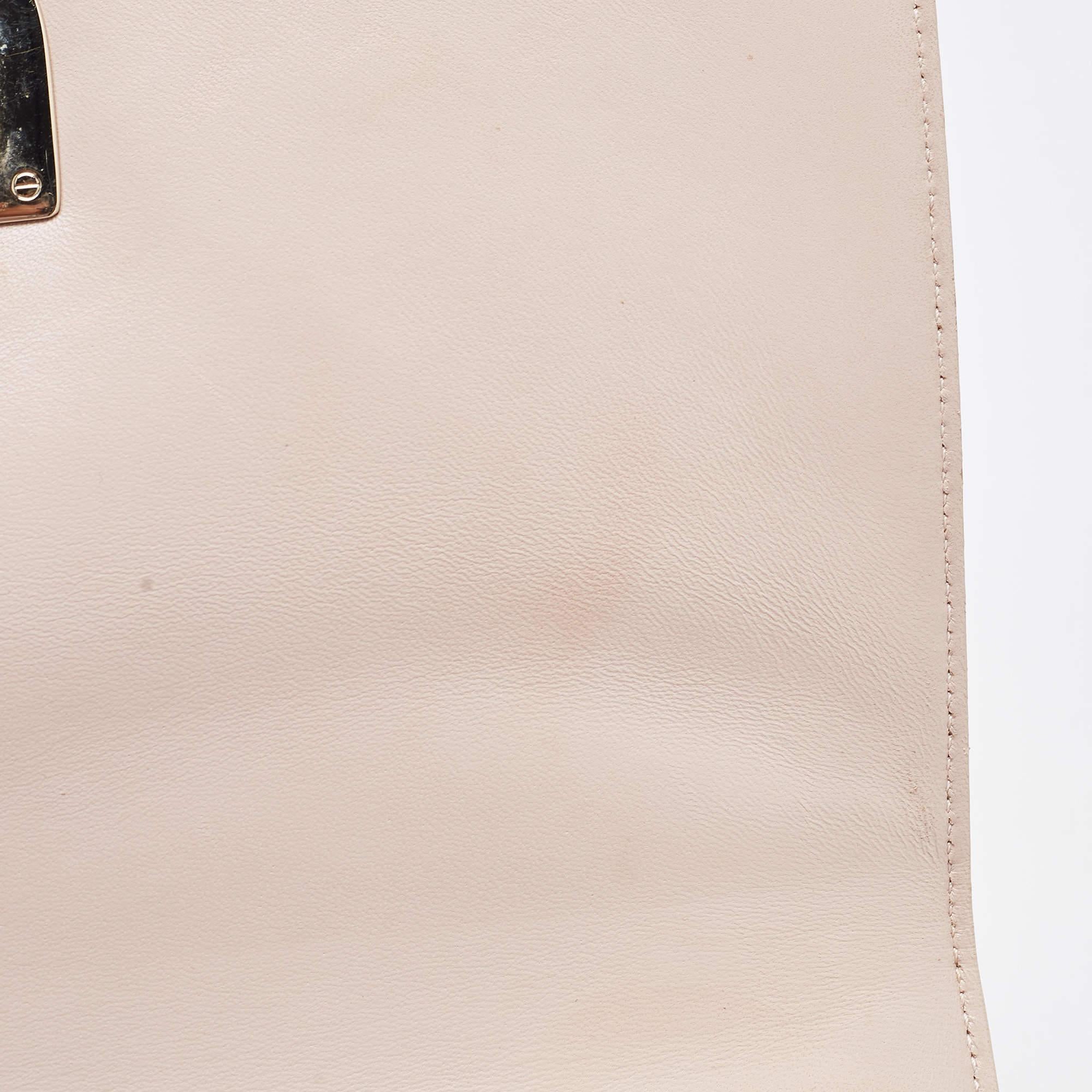 Dior Beige Patent Leather Medium Diorama Shoulder Bag For Sale 13