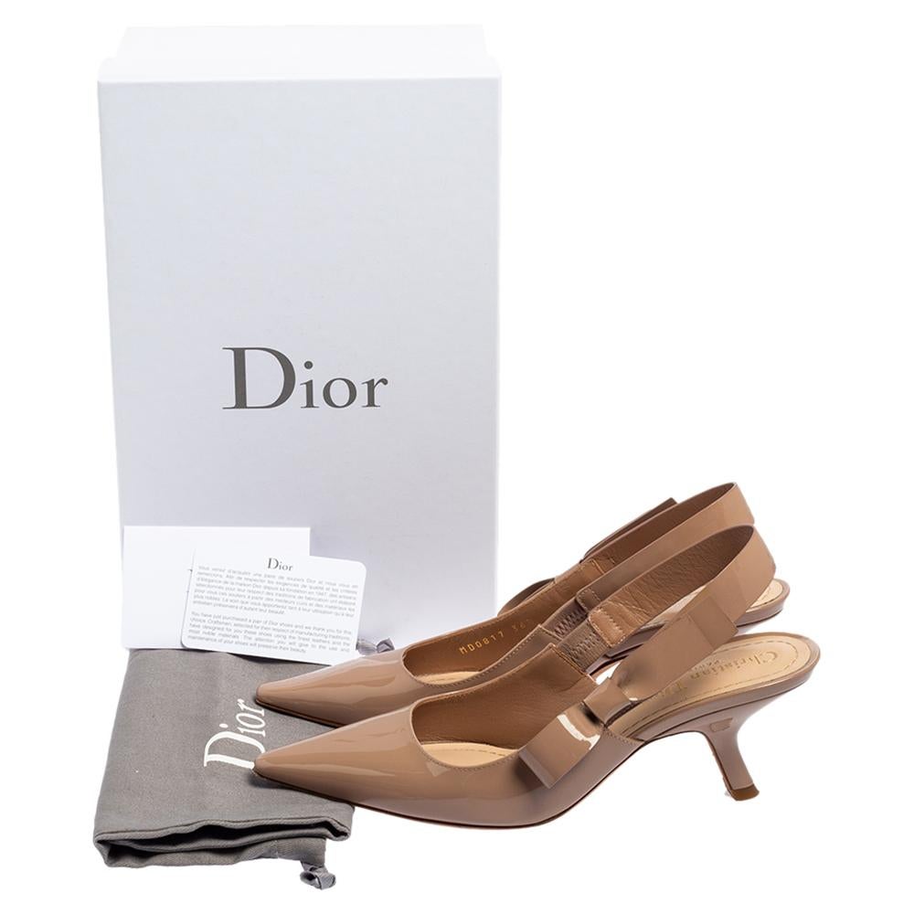 Dior Beige Patent Leather Sweet Dior Pumps Size 36.5 2