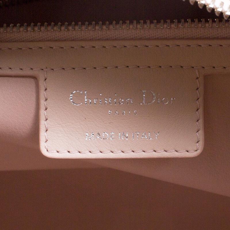 Dior Beige/Pink Canvas and Leather Nappy Diaper Bag 2