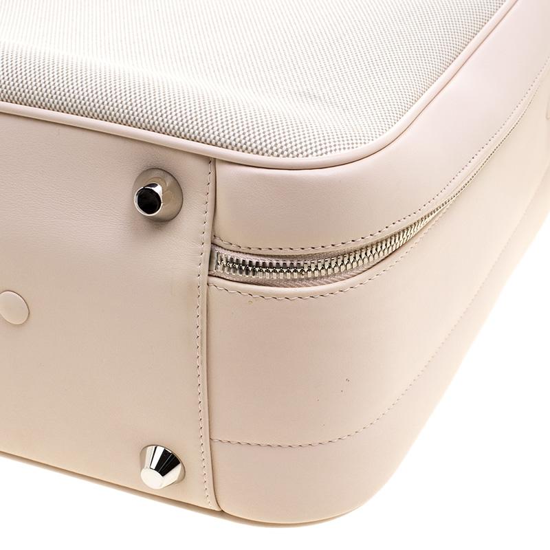 Dior Beige/Pink Canvas and Leather Nappy Suitcase 5