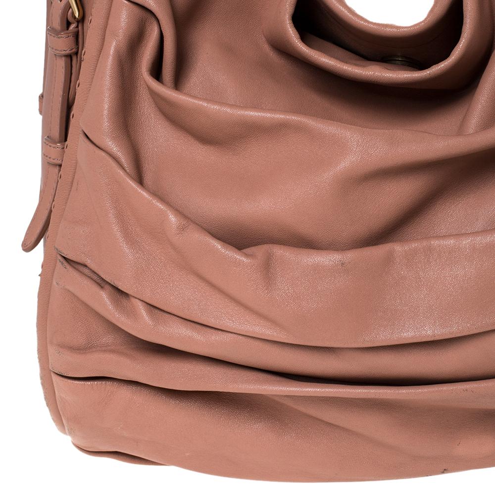 Dior Beige Pleated Leather Libertine Hobo 1