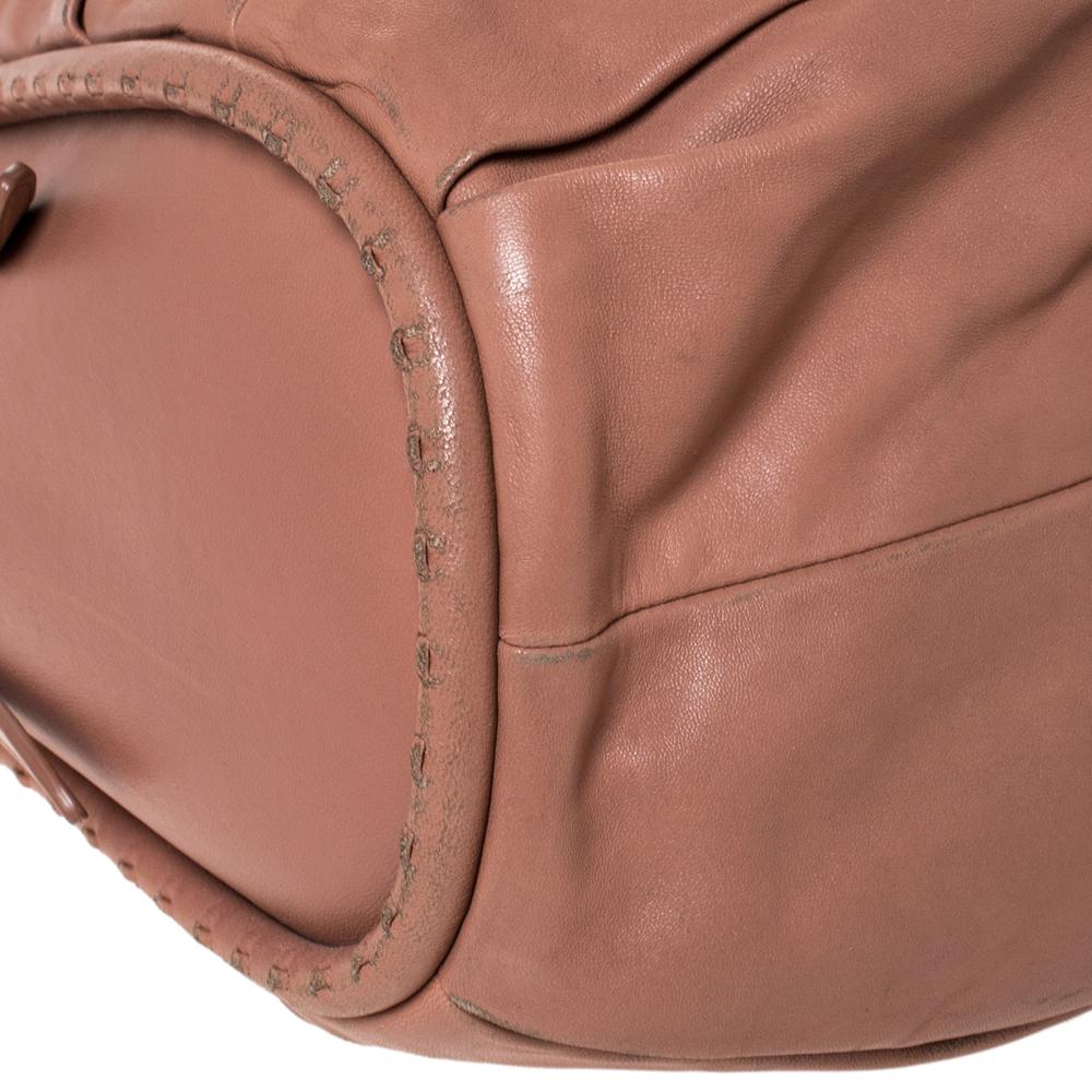 Dior Beige Pleated Leather Libertine Hobo 3