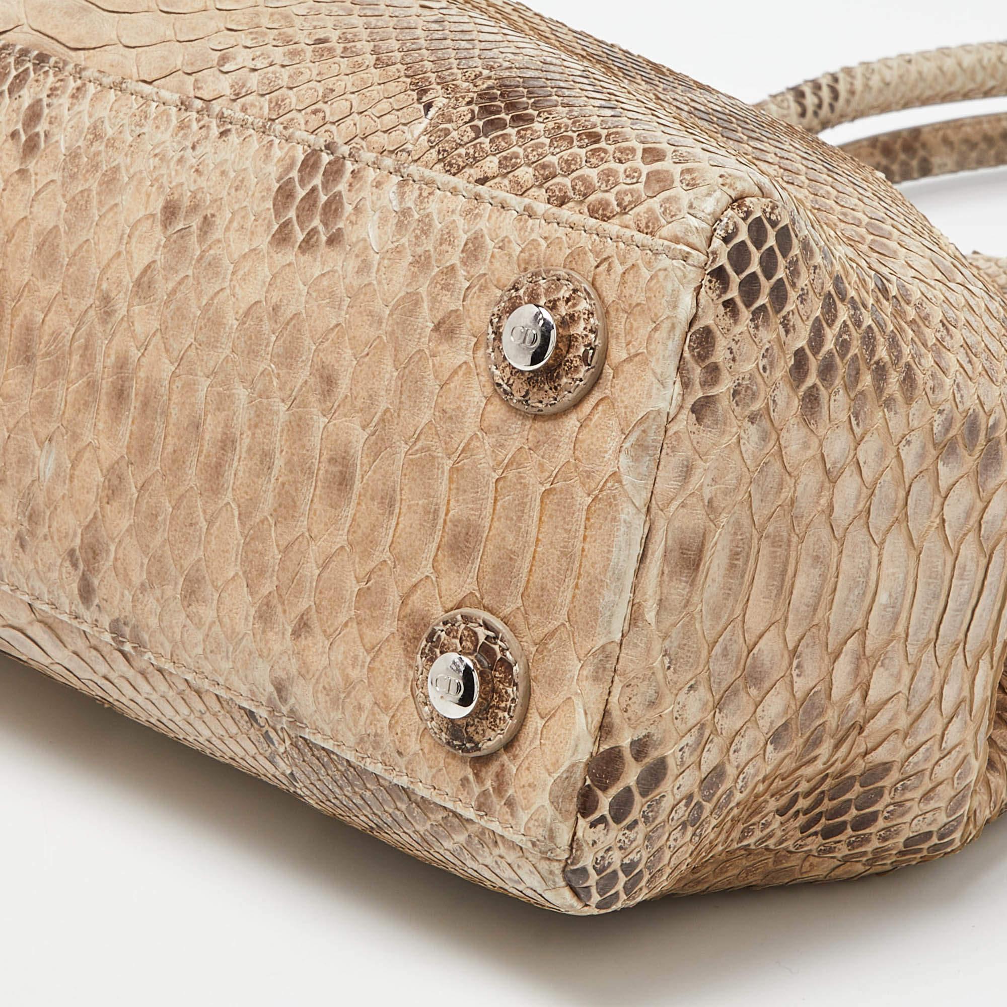 Dior Beige Python Chri Chri Tote 6