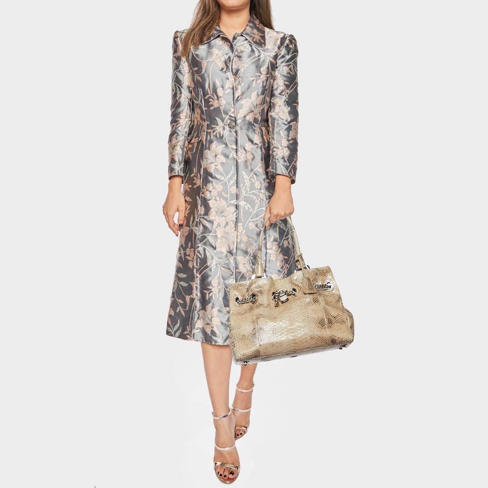 Dior Beige Python Chri Chri Tote In Fair Condition In Dubai, Al Qouz 2