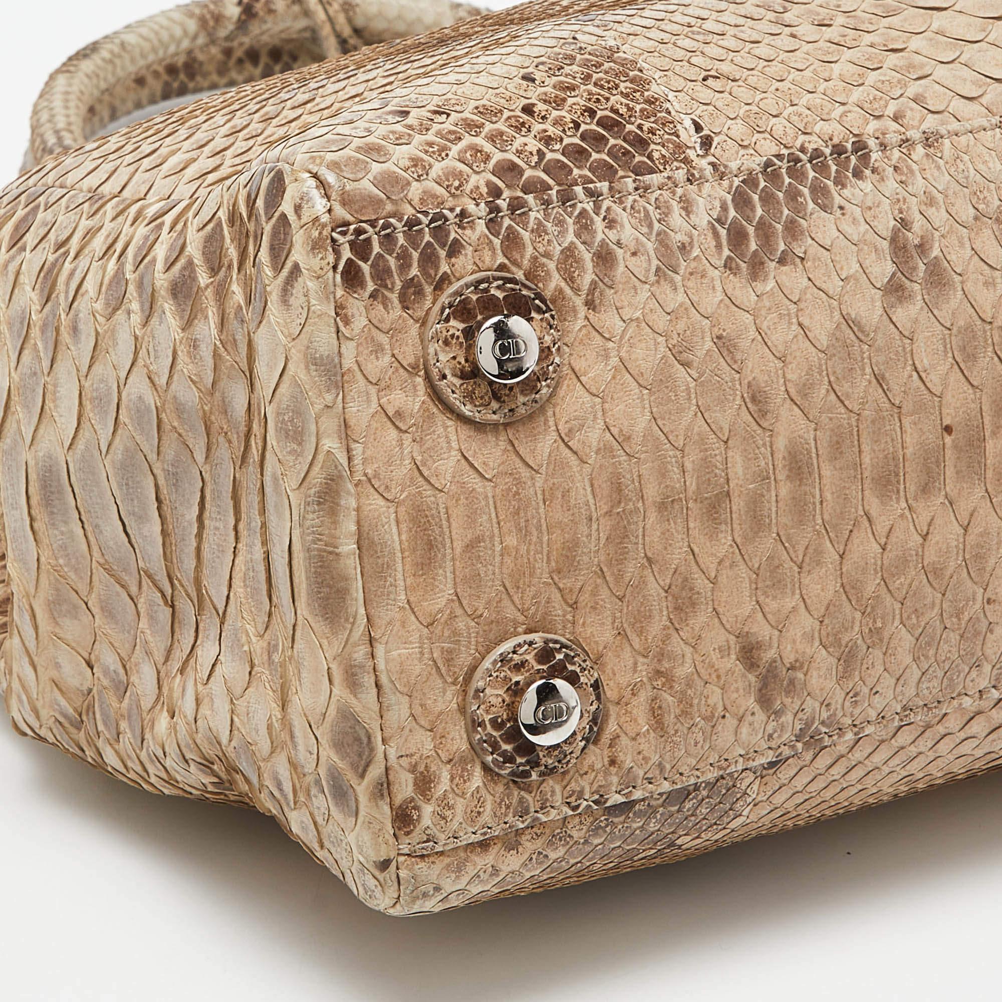 Dior Beige Python Chri Chri Tote 5