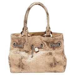 Sac cabas Dior Chri en python beige