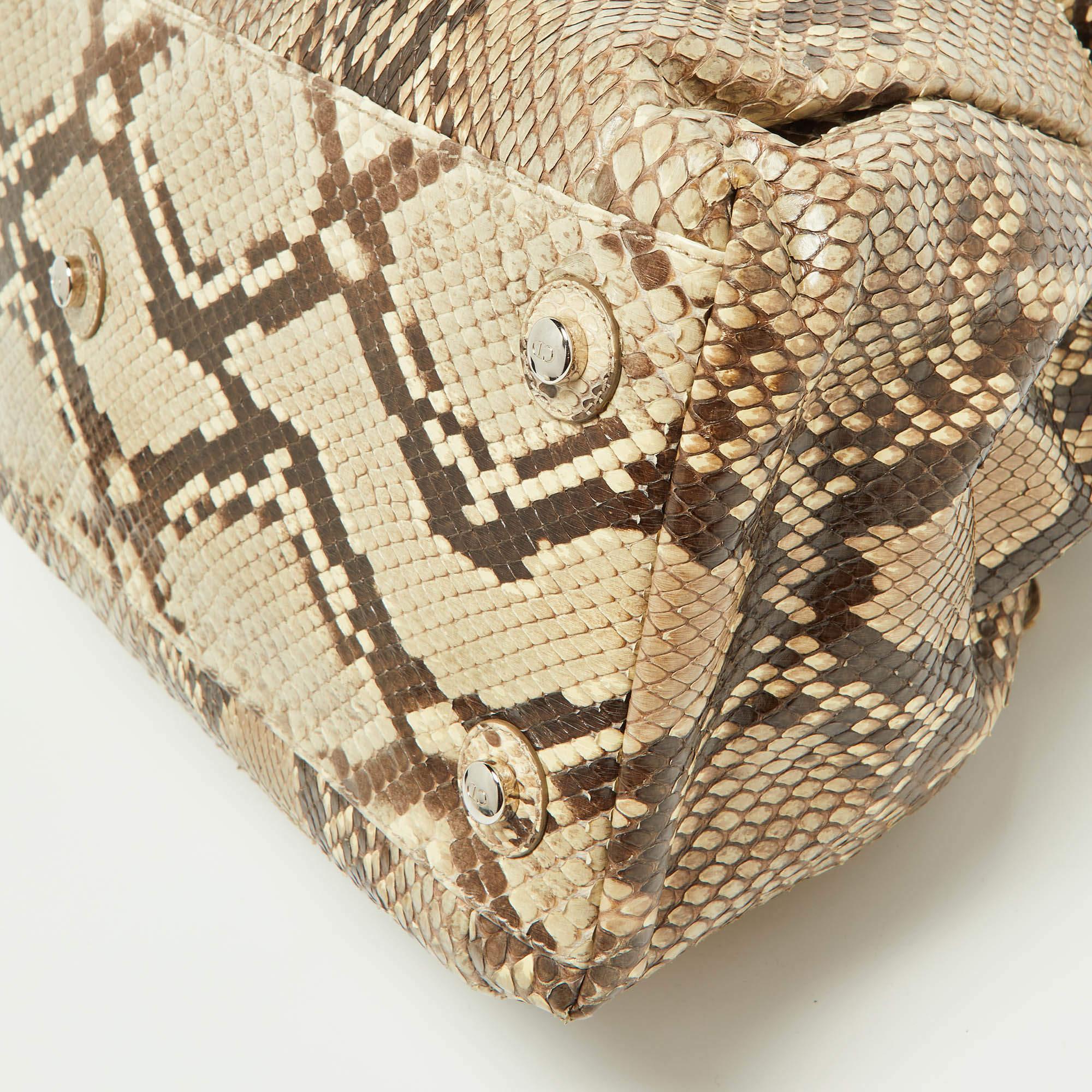 Dior Beige Python Le Trente Shoulder Bag 6