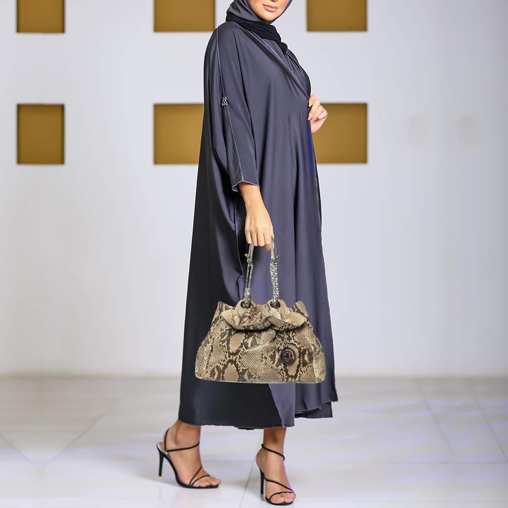 Dior Beige Python Le Trente Shoulder Bag In Good Condition In Dubai, Al Qouz 2