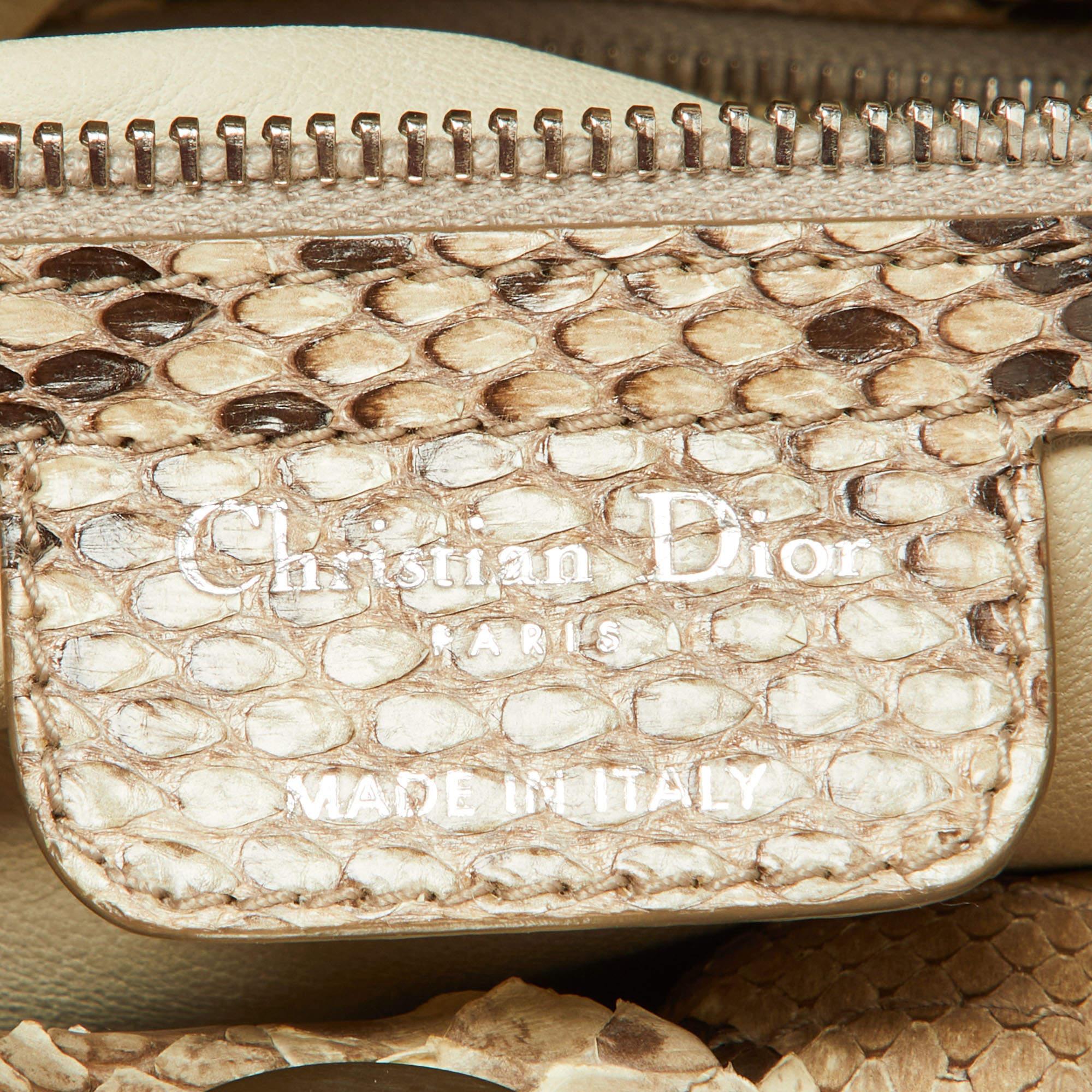 Dior Beige Python Le Trente Shoulder Bag 1