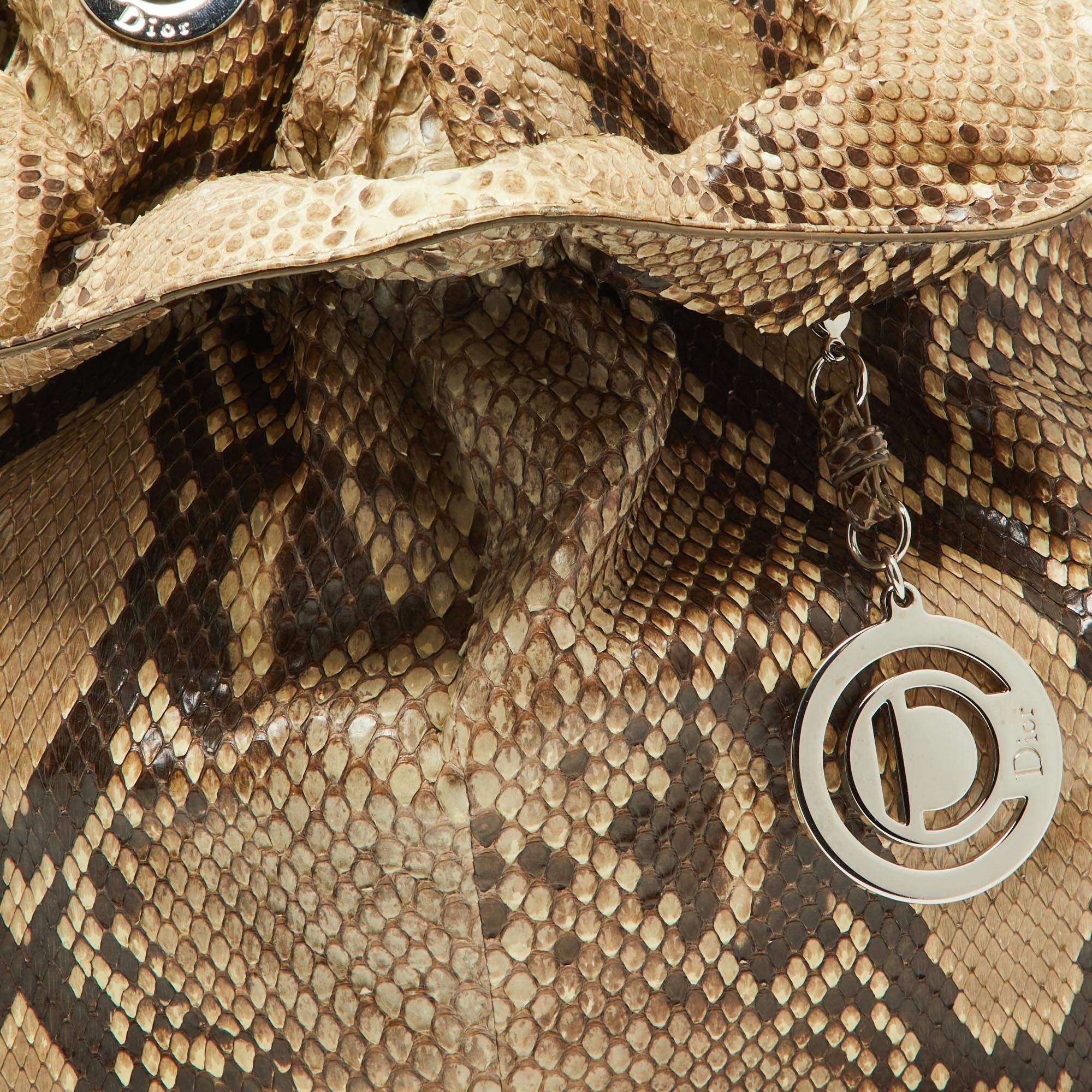 Dior Beige Python Le Trente Shoulder Bag 2