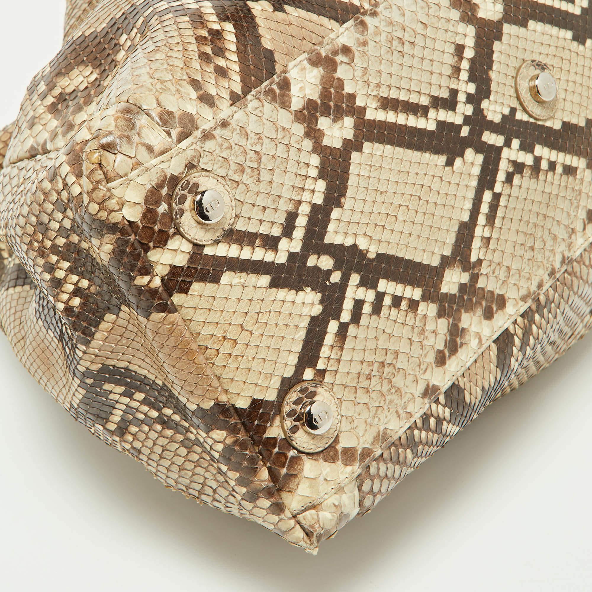 Dior Beige Python Le Trente Shoulder Bag 5