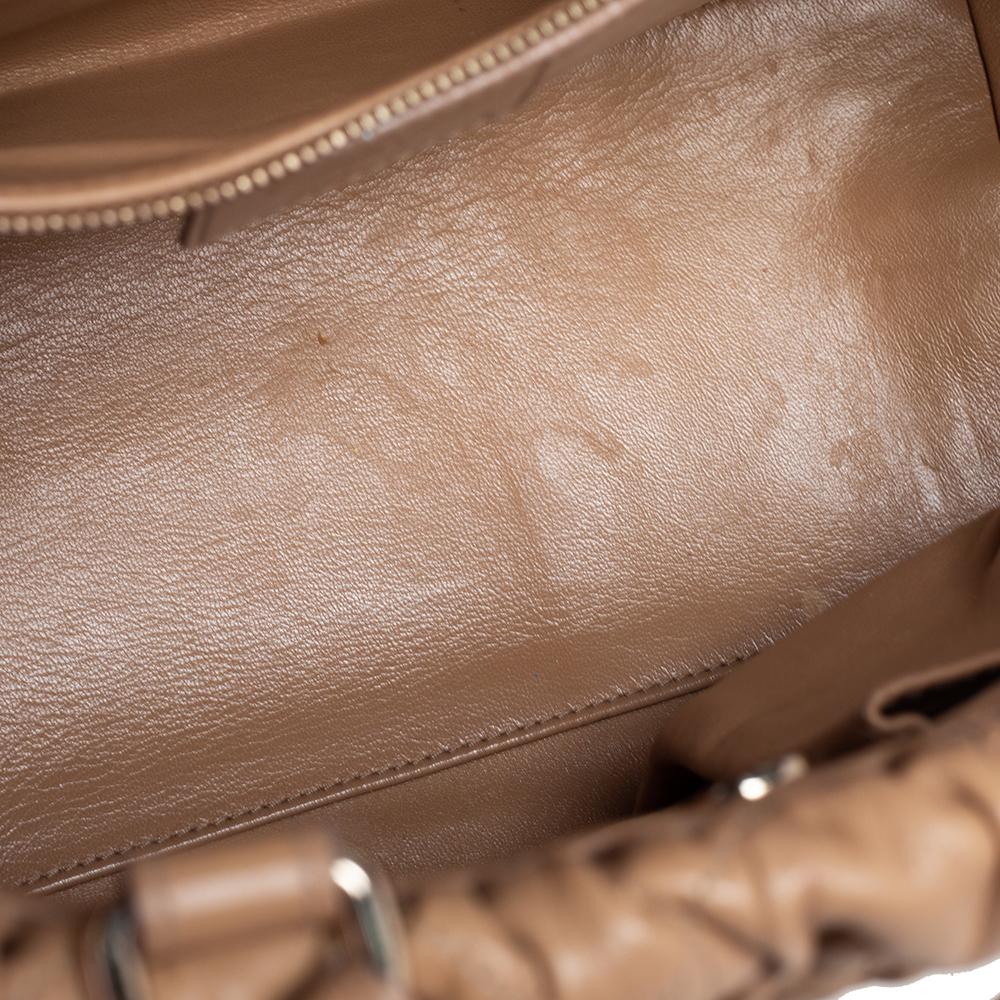 Dior Beige Gestepptes Cannage Leder Delices Gaufre Tote 2