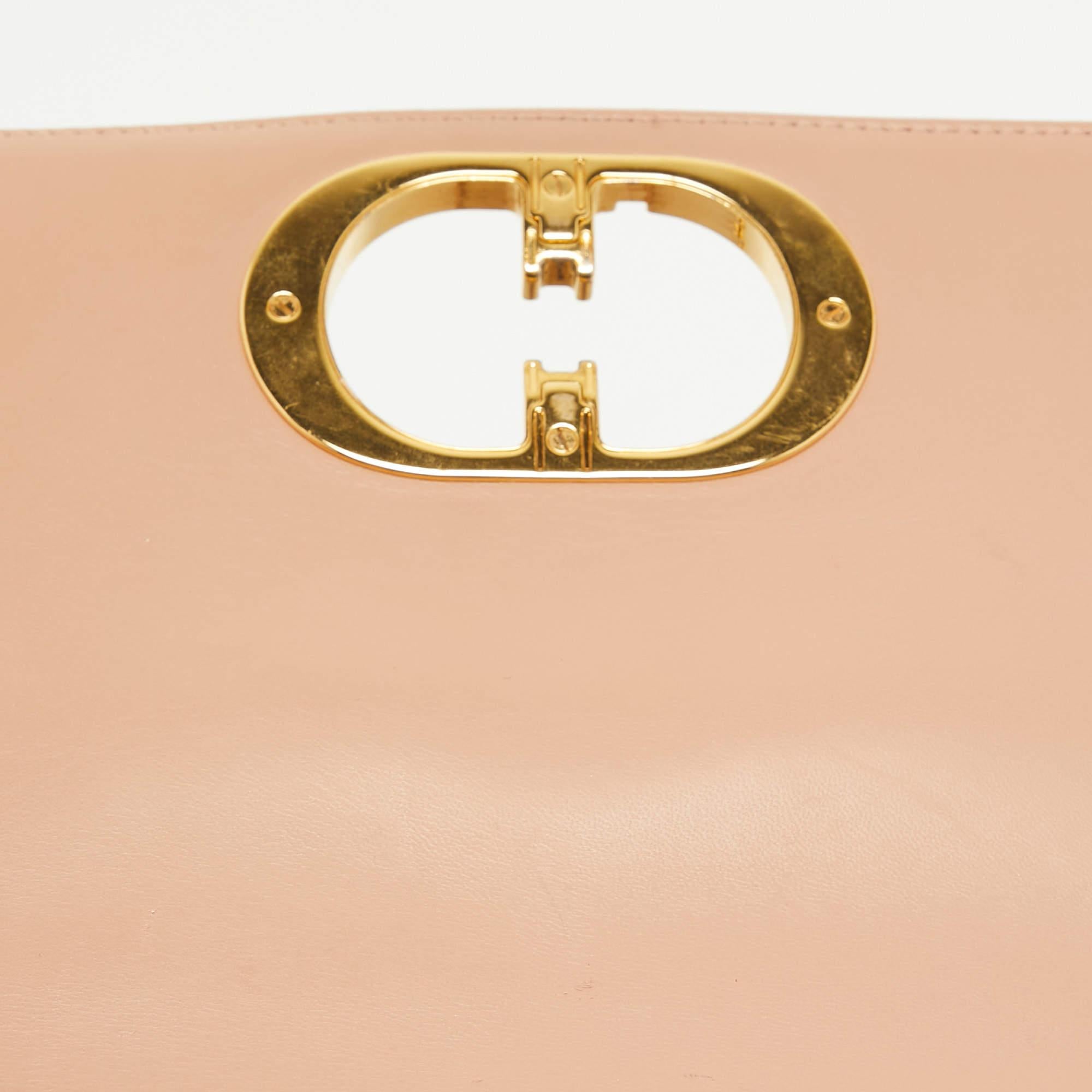 Dior Beige Quilted Leather Medium Caro Shoulder Bag For Sale 8