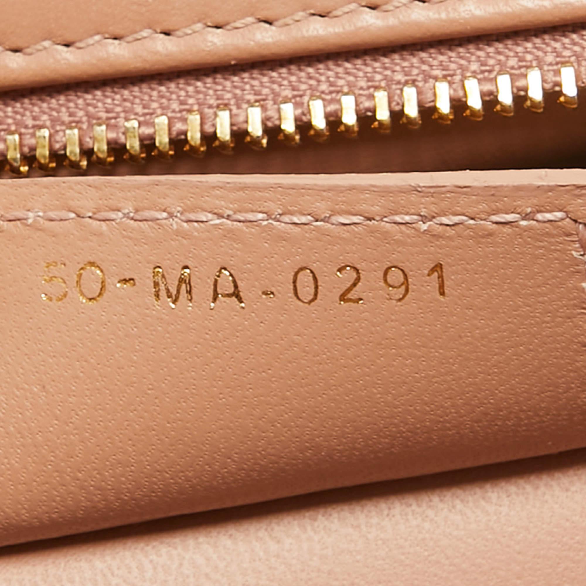 Dior Beige Quilted Leather Medium Caro Shoulder Bag For Sale 12
