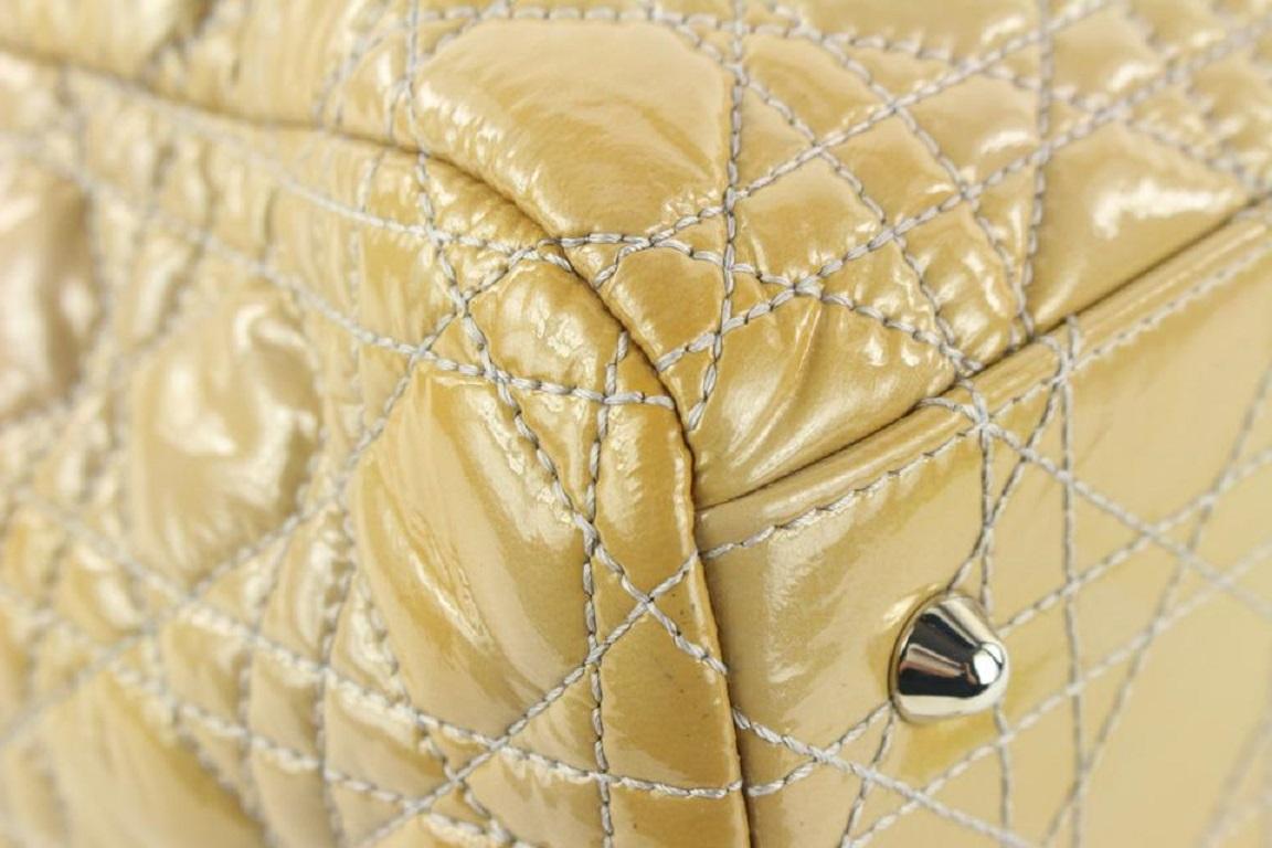 Dior Beige Quilted Patent Leather Soft Shopping Chain Tote Bag 78da426 7