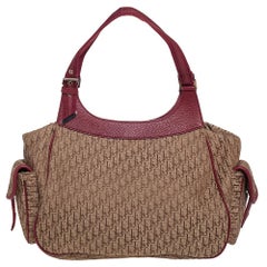 Dior Beige/Red Diorissimo Canvas Multi Pocket Shoulder Bag