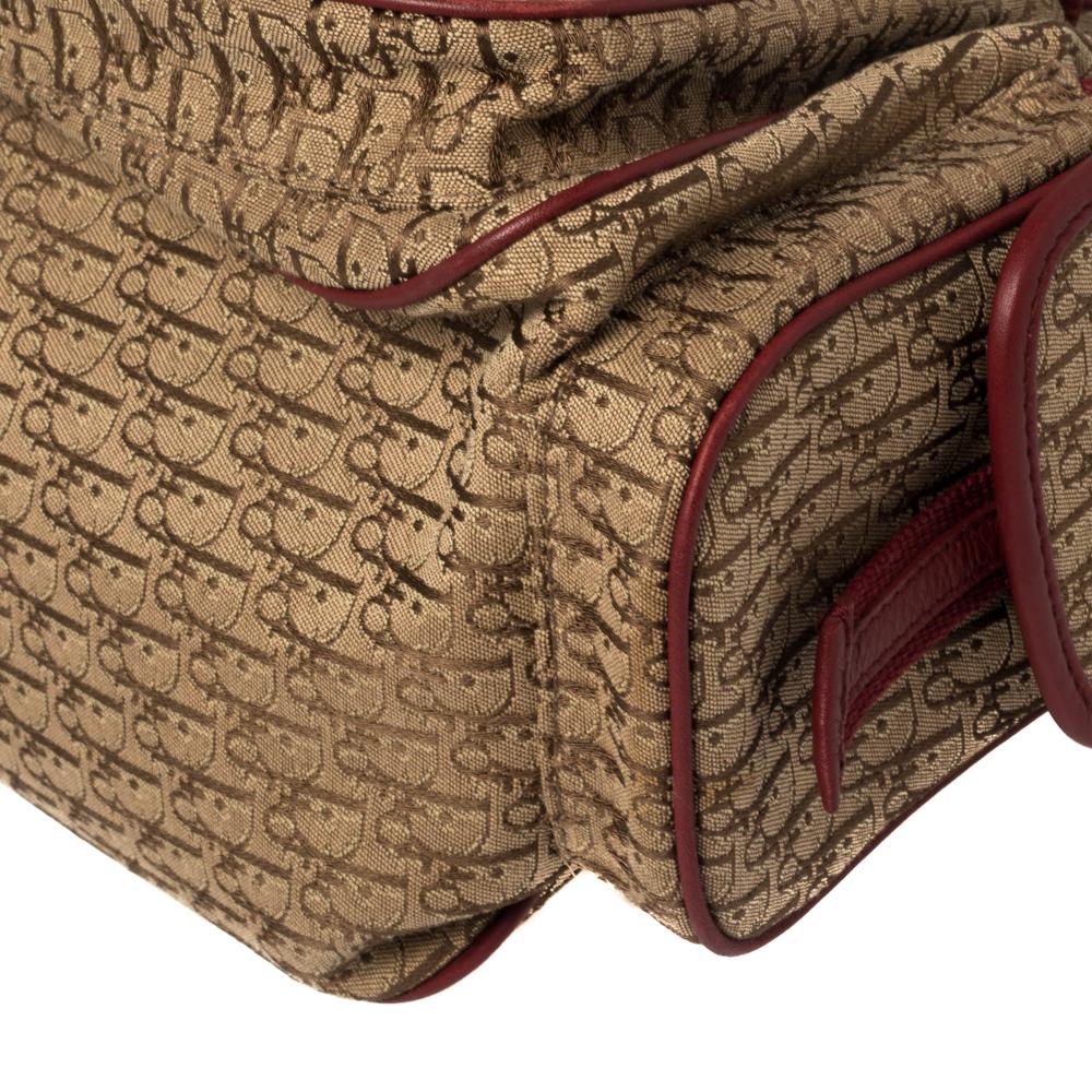Dior Beige/Red Diorissimo Canvas Multi Pocket Shoulder Bag 3