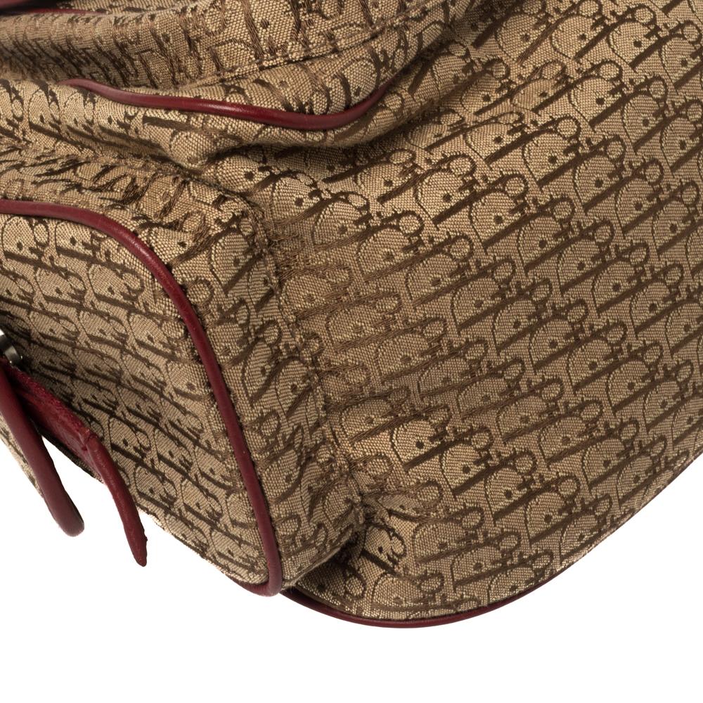 Dior Beige/Red Diorissimo Canvas Multi Pocket Shoulder Bag 4
