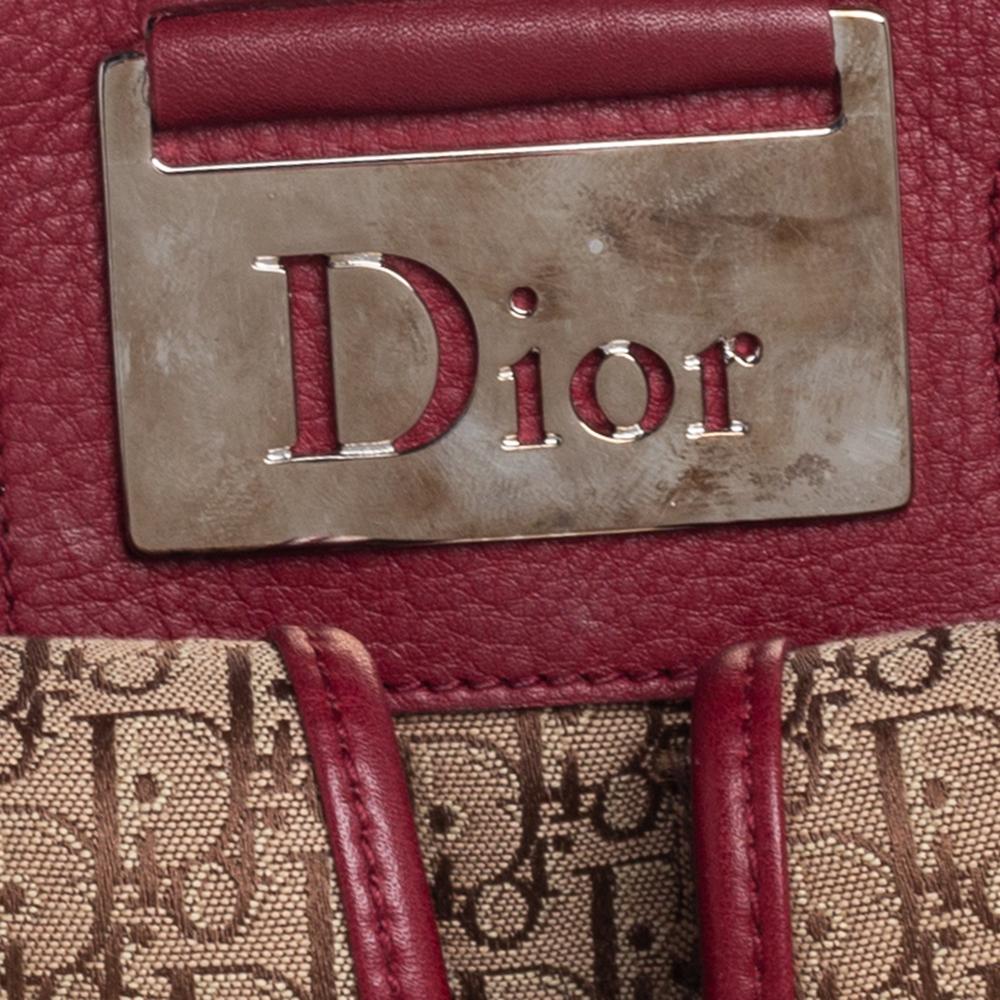 Dior Beige/Red Diorissimo Canvas Multi Pocket Shoulder Bag 1