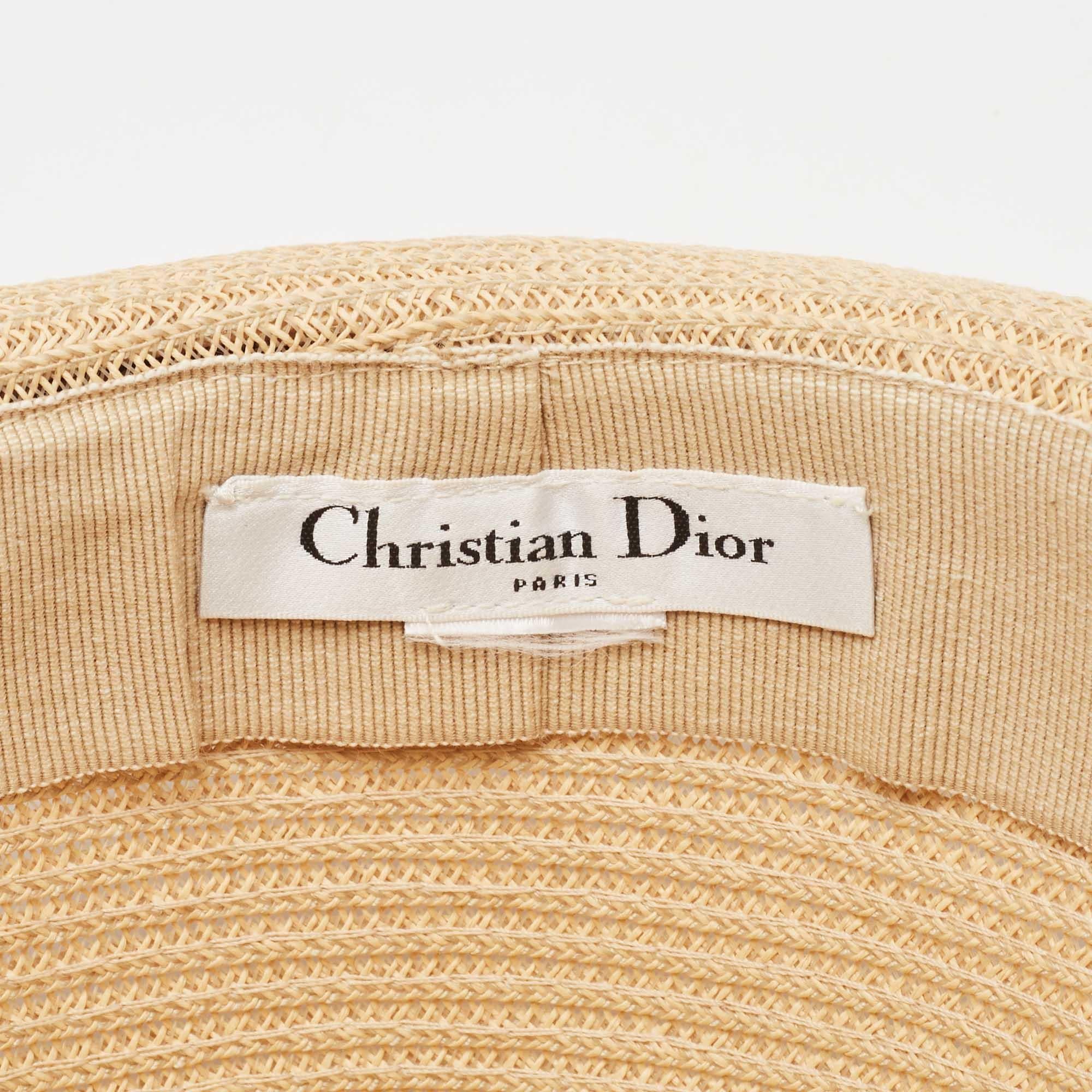 Women's Dior Beige Straw Small Brim Dioresort Hat