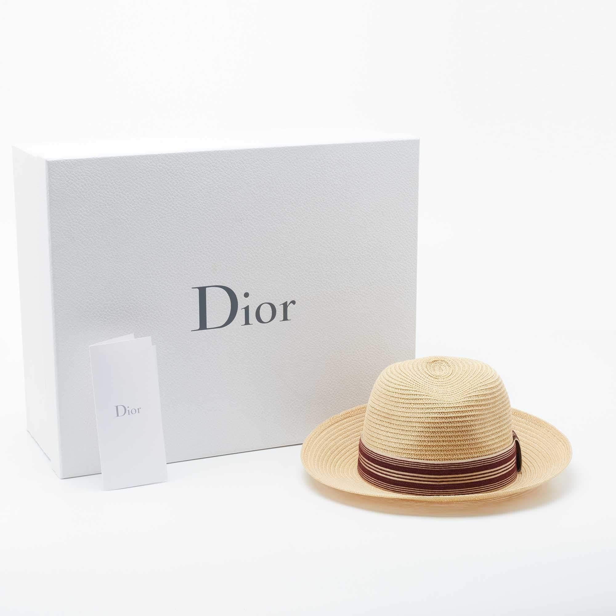 Dior Beige Straw Small Brim Dioresort Hat 1