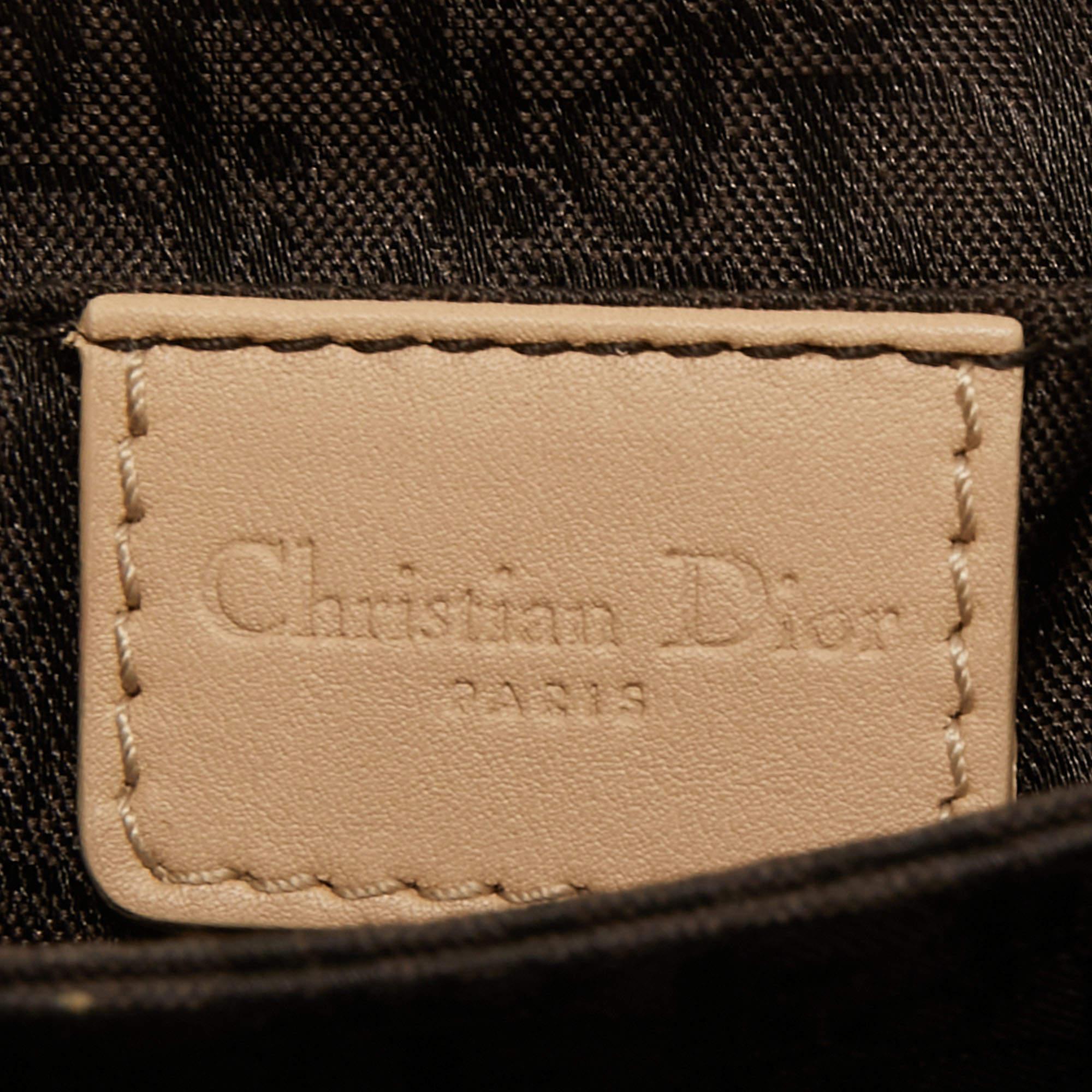 Dior Beige Suede and Leather Admit It Shoulder Bag 8
