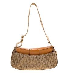 Dior Beige/Tan Diorissimo Fabric and Leather Street Chic Shoulder Bag