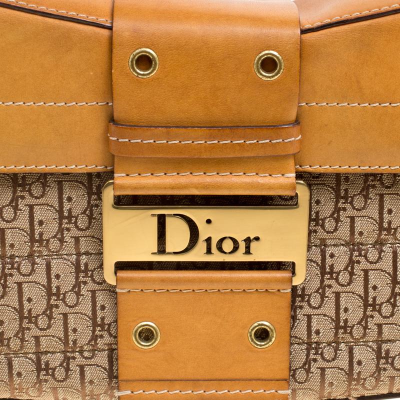 Women's Dior Beige/Tan Diorissimo Fabric and Leather Street Chic Shoulder Bag