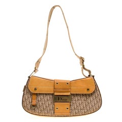 Dior Beige/Tan Diorissimo Fabric and Leather Street Chic Shoulder Bag